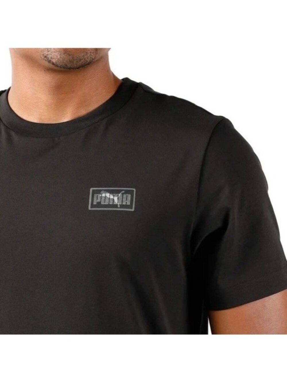 Puma Men's Size XL Black Graphic Logo T-Shirt 100% Cotton Casual Tee d1896 - Picture 3 of 9